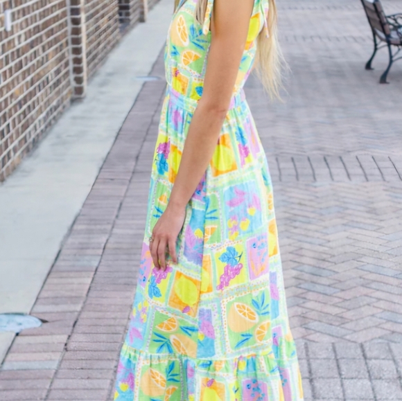 Sadie & Sage Mimosa Shoulder Tie Maxi Dress XS - Picture 4 of 12